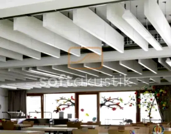 cam-yunu-dolgulu-baffle-tavan-paneli-kutuphaneler