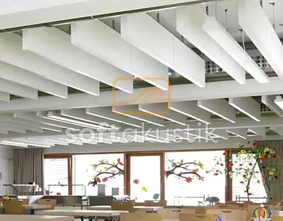 baffle-akustik-yuzer-tavan-paneli-mimaride-kullanim