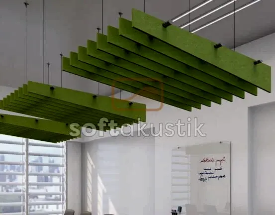 baffle-akustik-yuzer-tavan-paneli-restoranlarda-kullanim